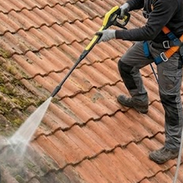 Traitement hydrofuge et nettoyage de toiture à basse pression