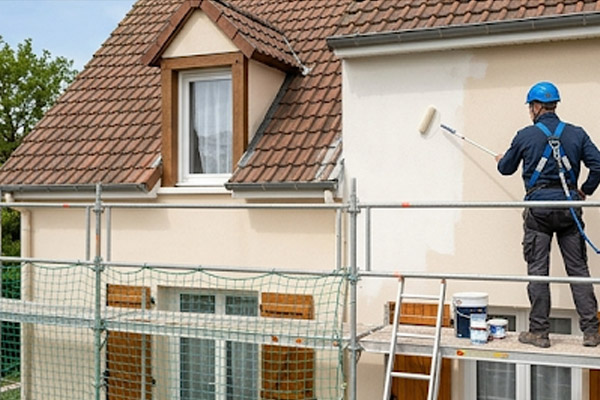 Travaux de rénovation et peinture de façade à Septfonds